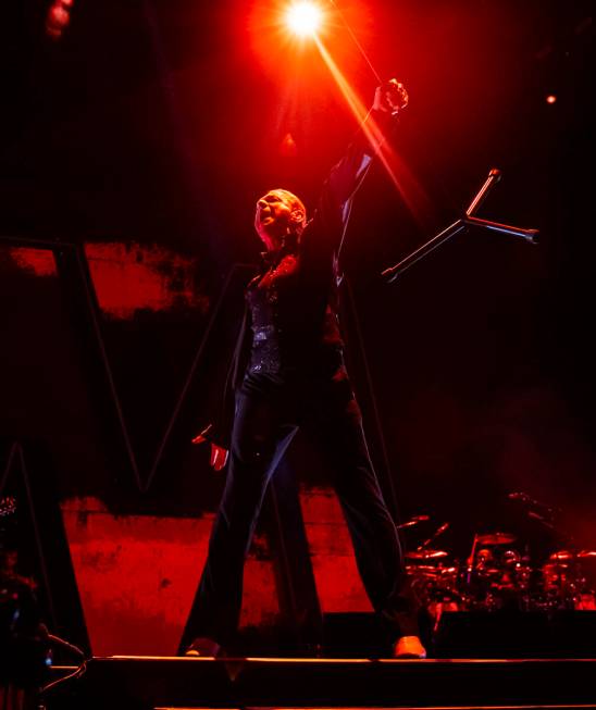 Dave Gahan of Depeche Mode performs at T-Mobile Arena on Friday, Dec. 1, 2023, in Las Vegas. (C ...