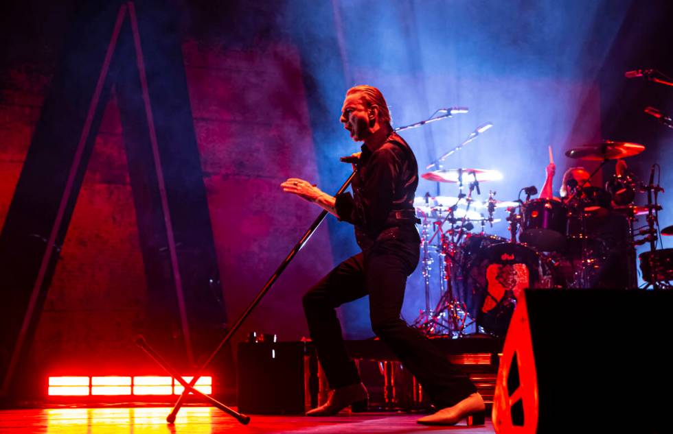 Dave Gahan of Depeche Mode performs at T-Mobile Arena on Friday, Dec. 1, 2023, in Las Vegas. (C ...