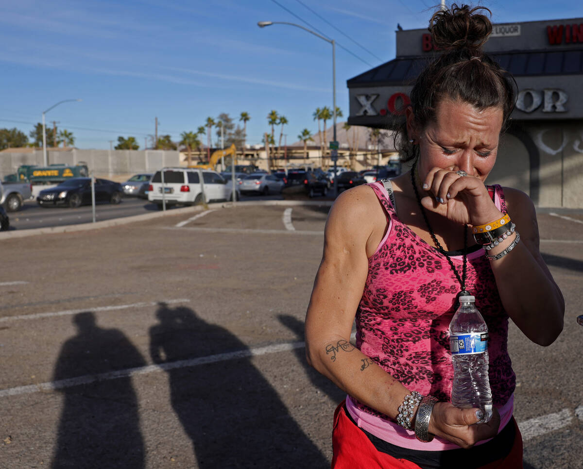 Audrey Cook, 35, whose boyfriend was one of five homeless men shot near East Charleston Bouleva ...