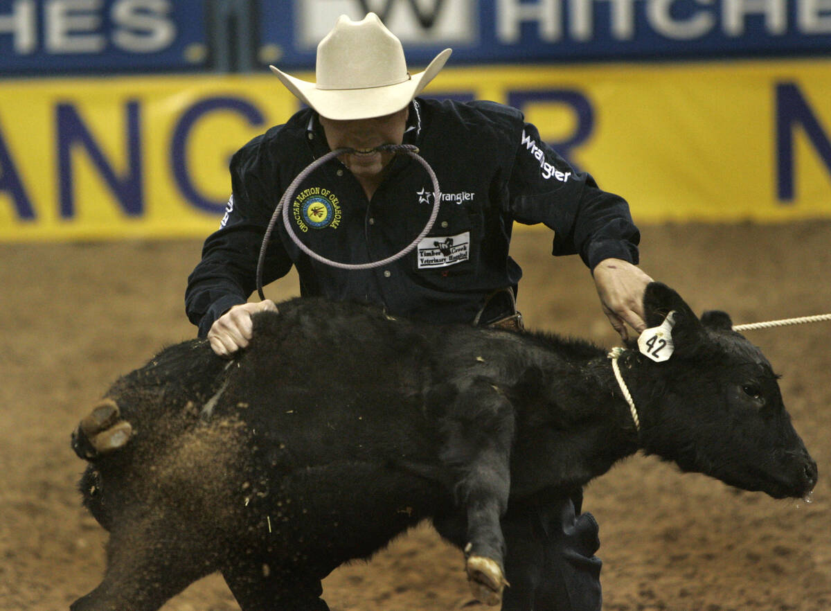 Cody Ohl performs during round 4 of the NFR Monday December 5, 2005. (Craig L. Moran/Las Vegas ...