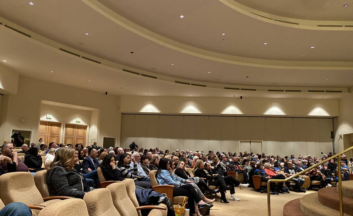 Hundreds gathered inside Temple Beth Sholom to hear the stories of the family and friends of th ...