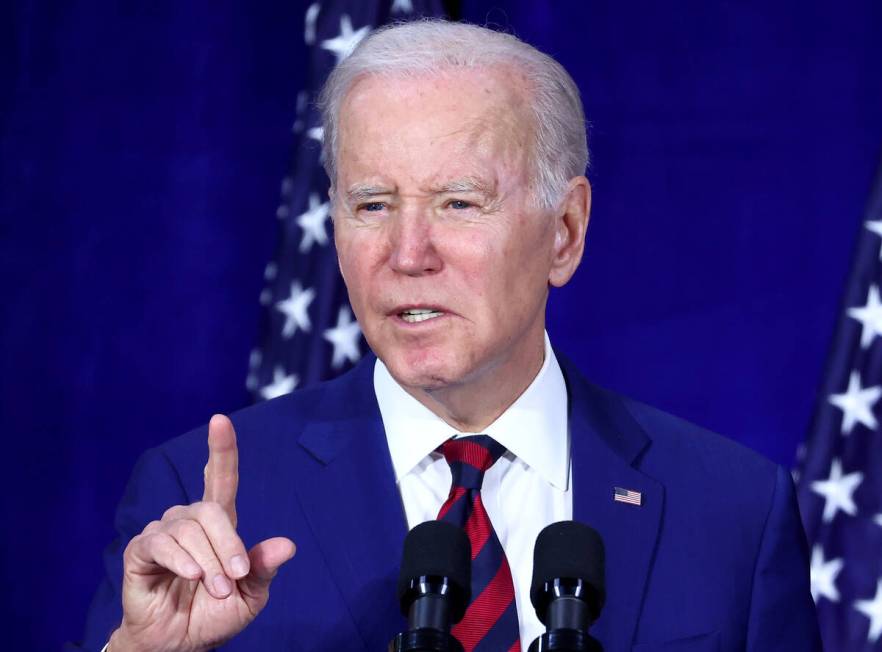 President Joe Biden on March 14, 2023, in Monterey Park, California. (Mario Tama/Getty Images/TNS)