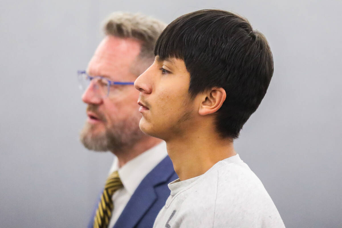 Damien Hernandez, 17, appears in court alongside Chief Deputy District Attorney John Giordani o ...