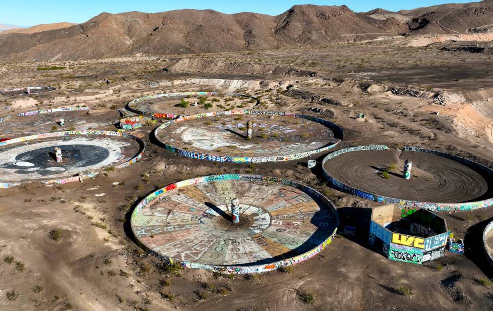 An aerial view of Three Kids Mine, an abandoned mine to be buried and developed on top of it, i ...