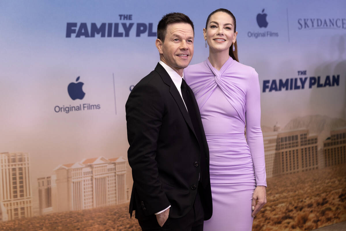 Actors Mark Wahlberg, left, and Michelle Monaghan during a red carpet premiere of Apple Origina ...