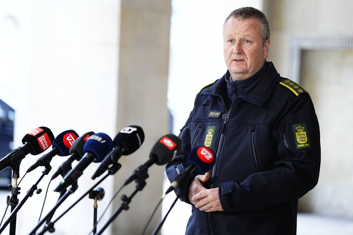 Senior police inspector and head of emergency services in Copenhagen Police Peter Dahl gives a ...