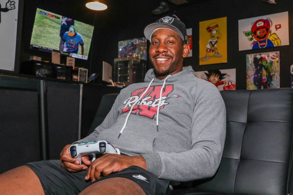 Trey Turley, owner of The Gamerz Garage, hangs out at his video game lounge on Thursday, Dec. 7 ...