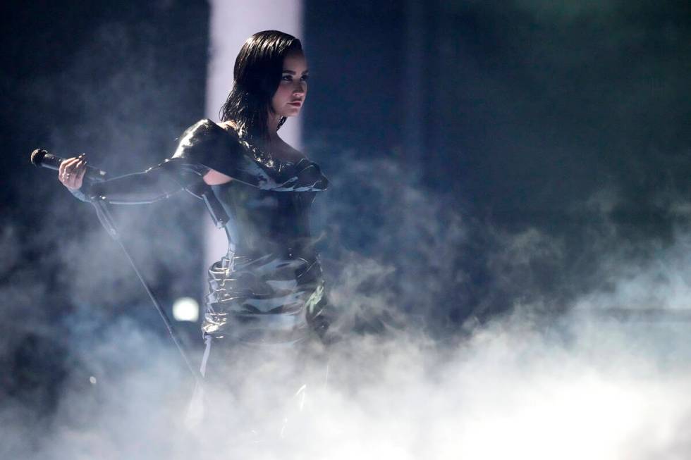 Demi Lovato performs during the MTV Video Music Awards on Tuesday, Sept. 12, 2023, at the Prude ...