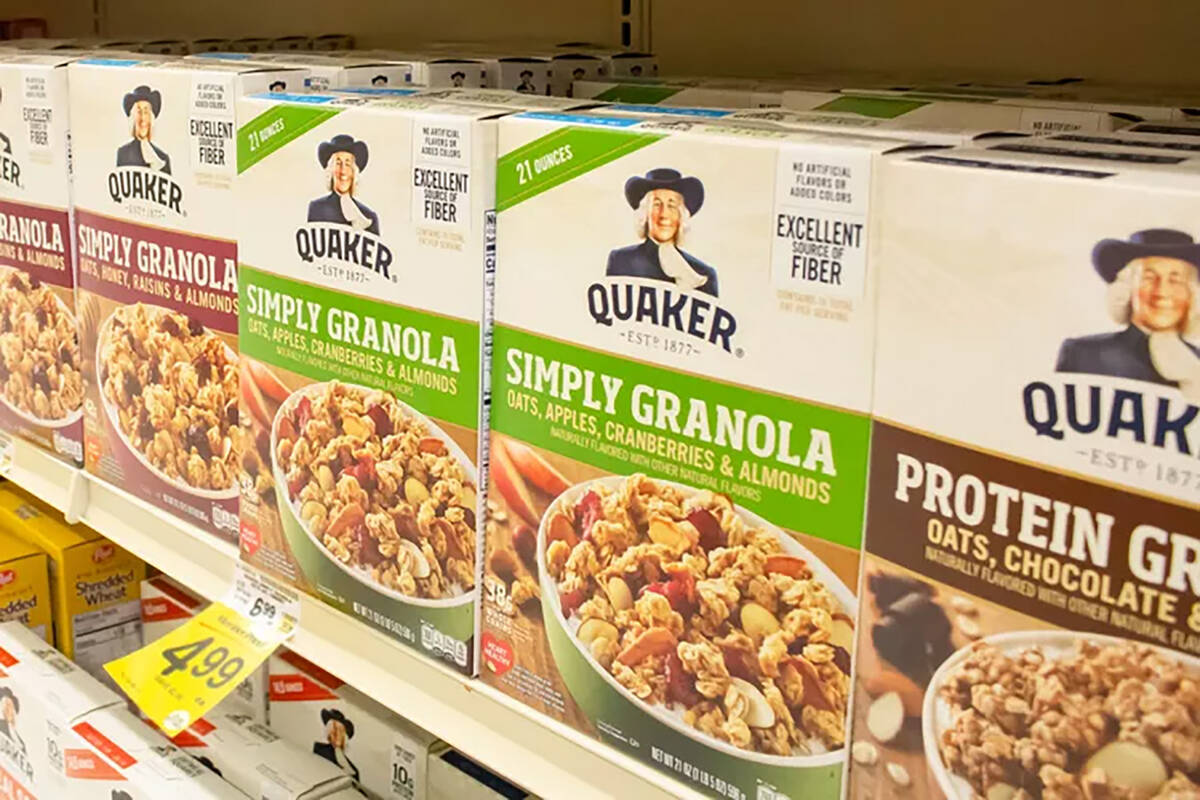 Several varieties of Quaker Oats granola bars and granola cereals have been recalled by the com ...