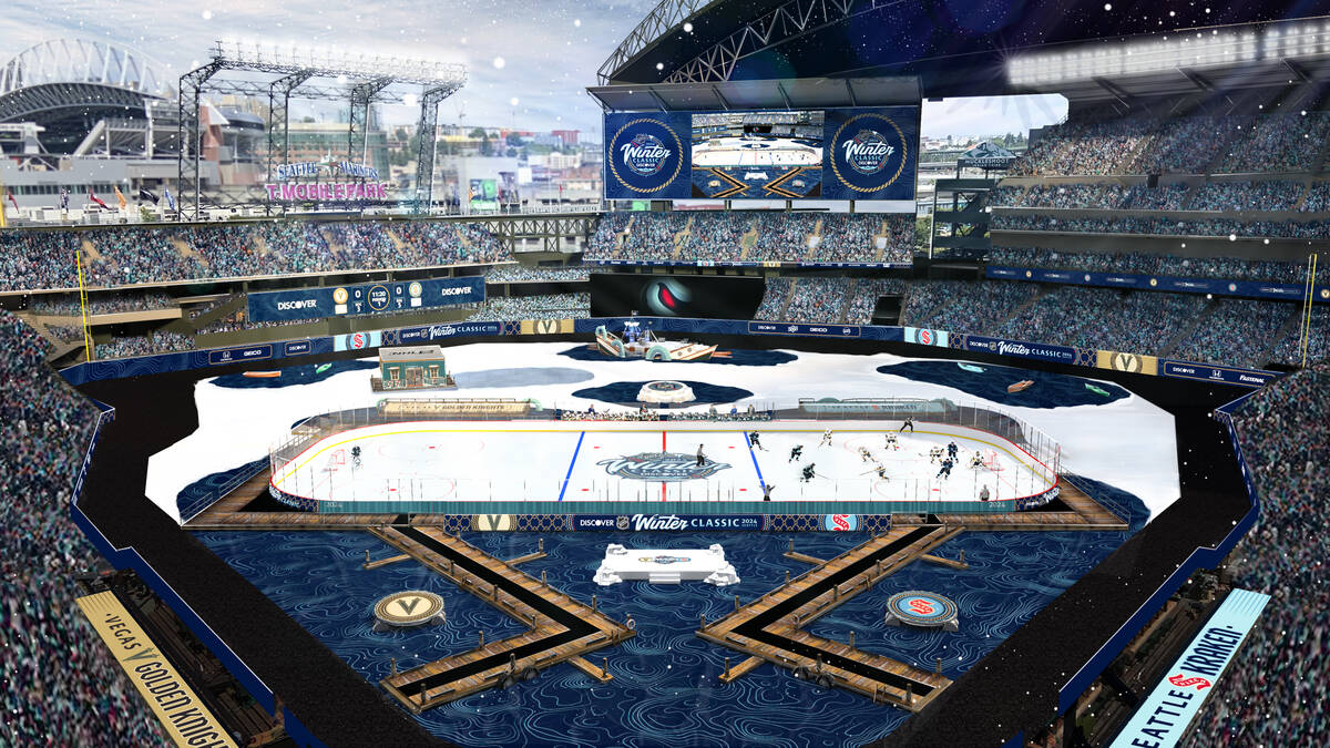 A rendering of what T-Mobile Park in Seattle could look like for the NHL's Winter Classic betwe ...