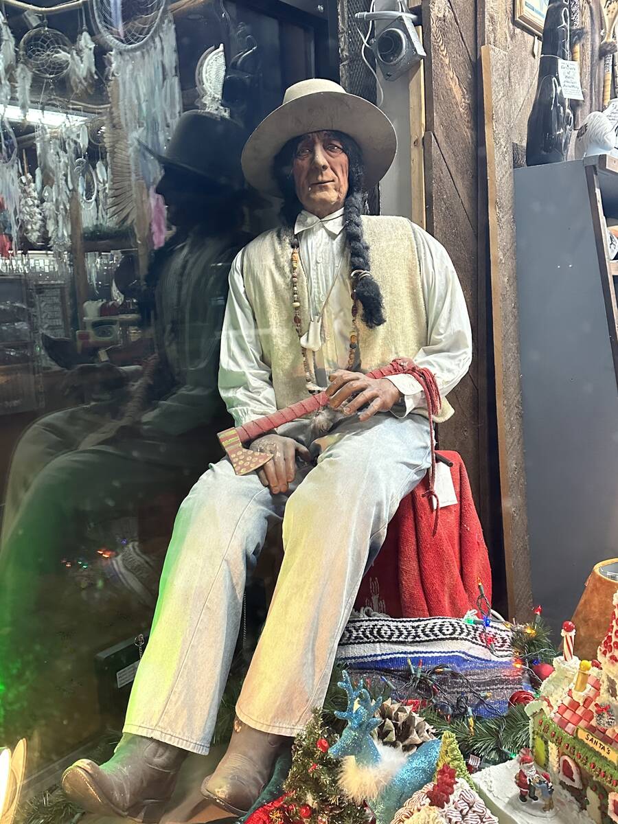 A mannequin is displayed at Dempsey Creek gift shop in downtown Lava Hot Springs, Idaho on Thur ...