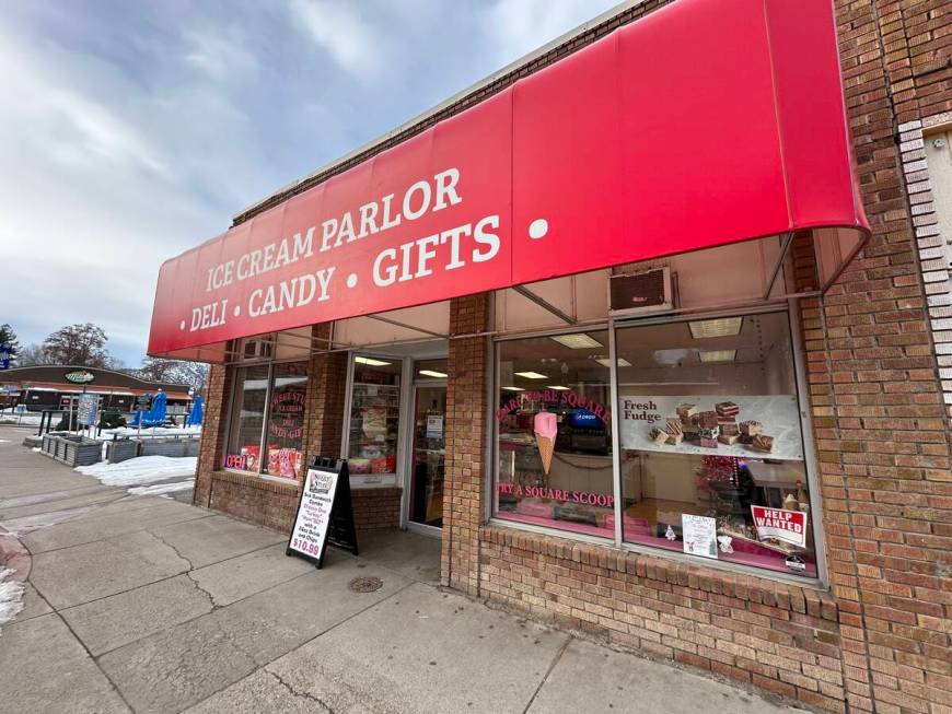 Sweets Stuff ice cream shop in Lava Hot Springs, Idaho is shown on Thursday, Dec. 21, 2023. (Jo ...