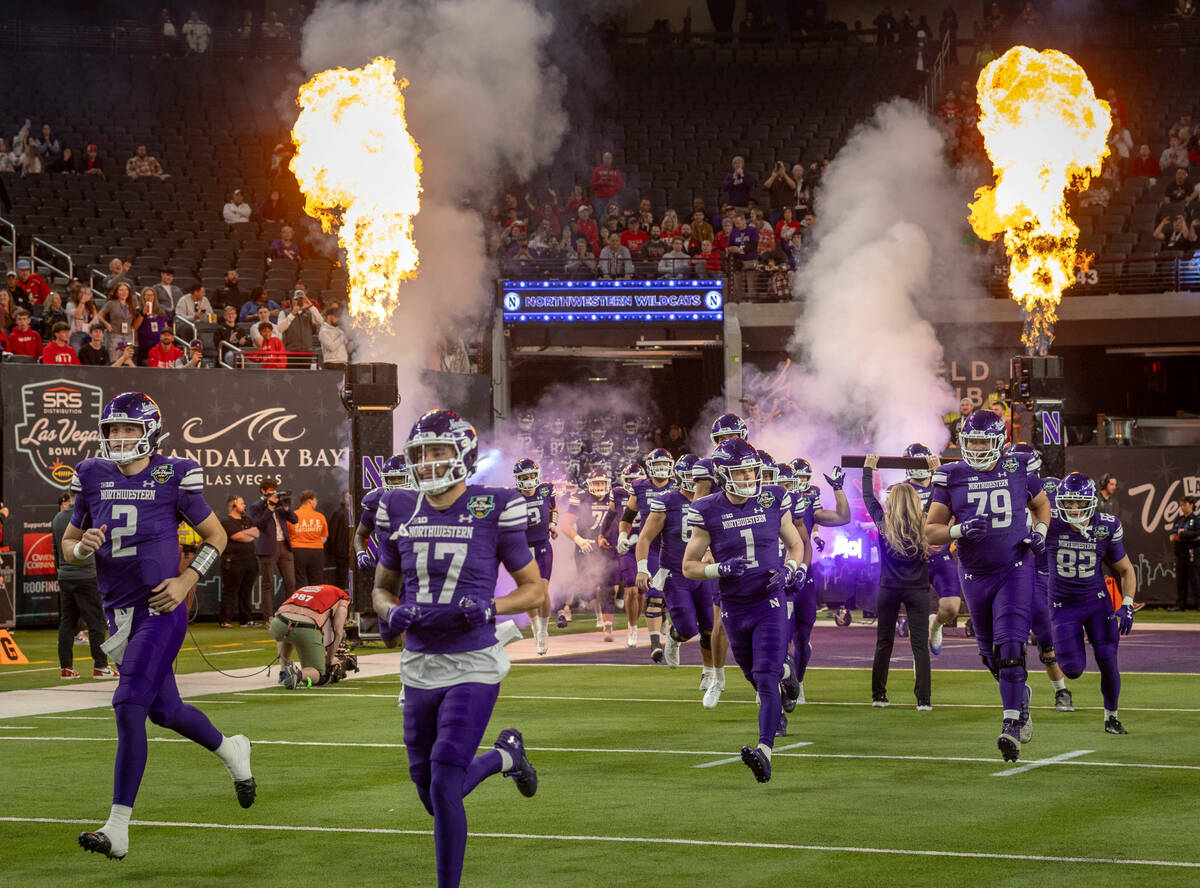 The Northwestern Wildcats take the field to face the Utah Utes during the first half of their S ...