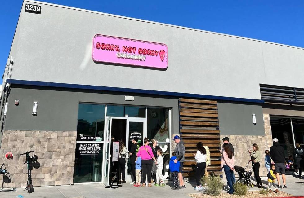 Sorry, Not Sorry Creamery, a Las Vegas-born purveyor of craft ice cream, opened its third locat ...