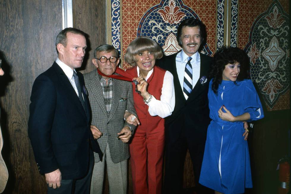 George Burns' 80th birthday party at the Sahara with Tom Smothers, Carol Channing and Robert Go ...