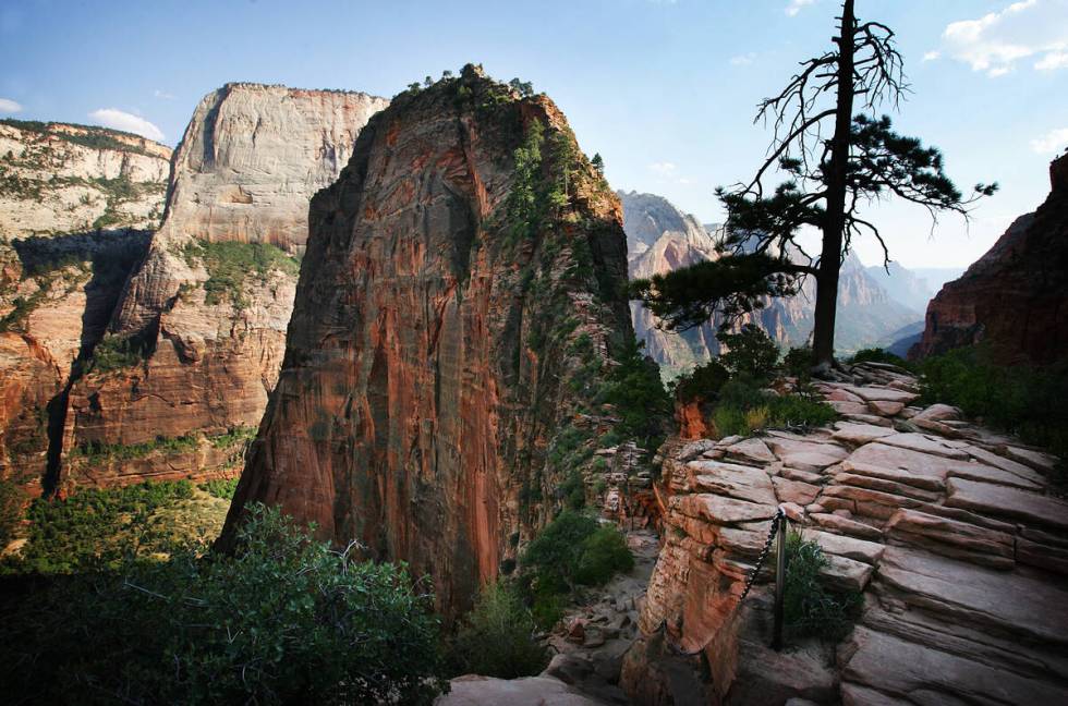 Angels Landing is seen in Zion National Park in Utah. (Las Vegas Review-Journal)