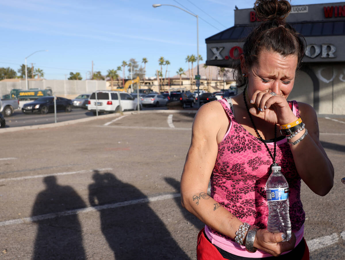 Audrey Cook, 35, whose boyfriend was one of five homeless men shot near East Charleston Bouleva ...