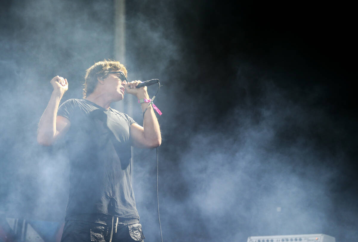 Stephan Jenkins of Third Eye Blind performs during the Life is Beautiful music and arts festiva ...