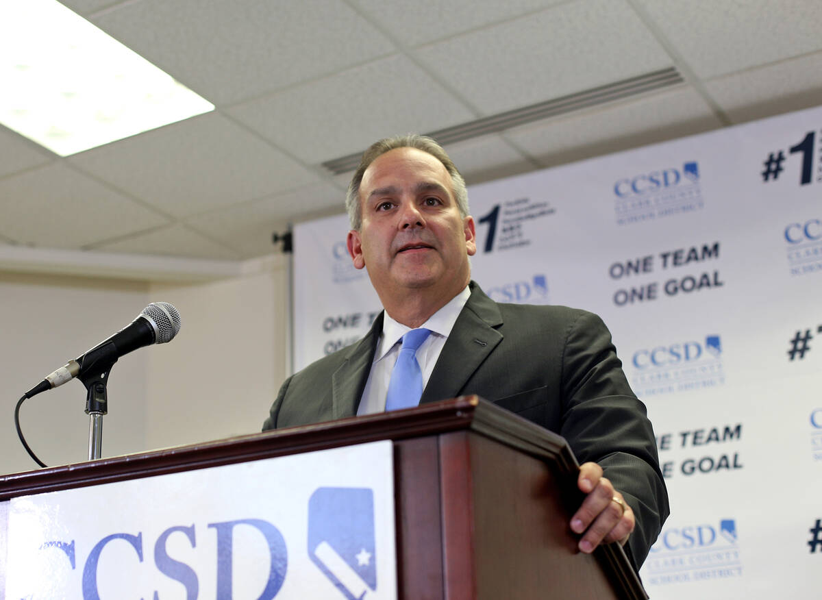 Clark County School Superintendent Dr. Jesus Jara. (Rachel Aston/Las Vegas Review-Journal) @roo ...