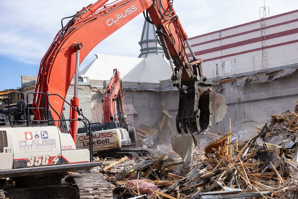 Demolition of the old Terrible's Hotel and Casino in Jean, Nevada started in December, 2023 to ...