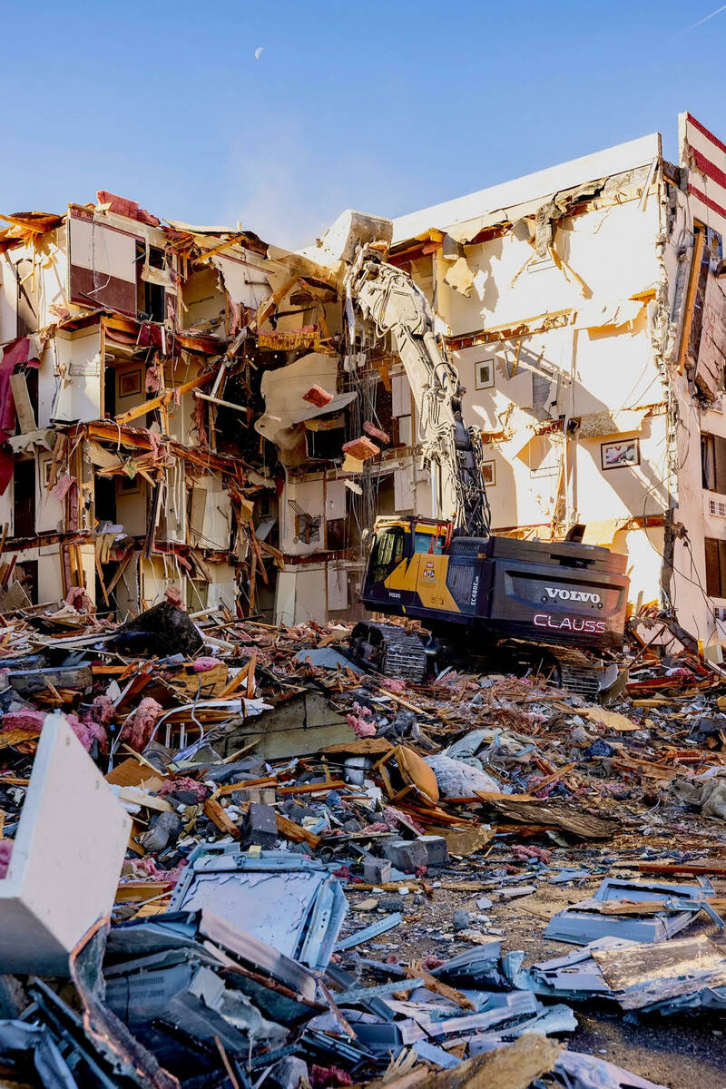 Demolition of the old Terrible's Hotel and Casino in Jean, Nevada started in December, 2023 to ...