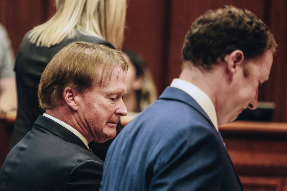 Jon Gruden is seen during oral arguments for a legal fight between Gruden and the NFL at the Ne ...