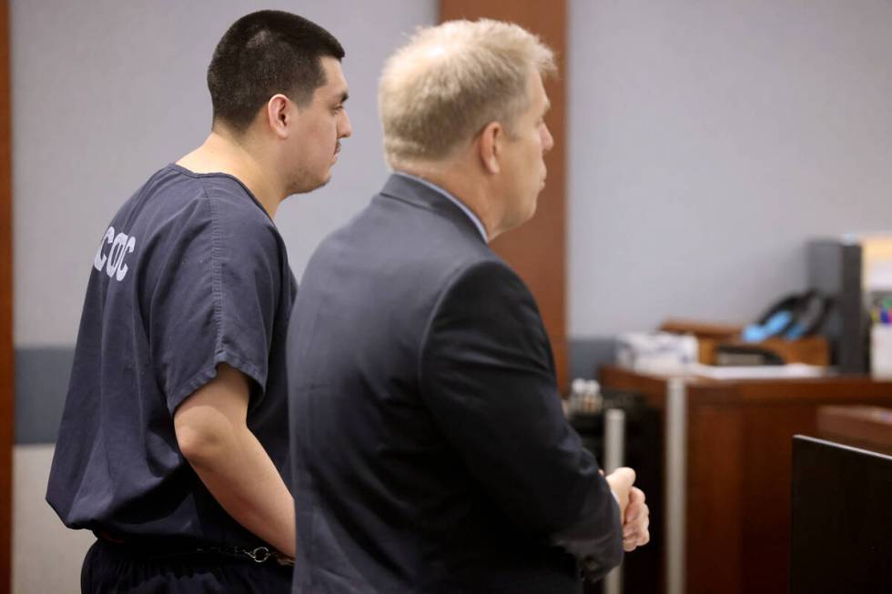 Fernando Reyes, who killed two pedestrians in a DUI crash, left, appears in court with his atto ...