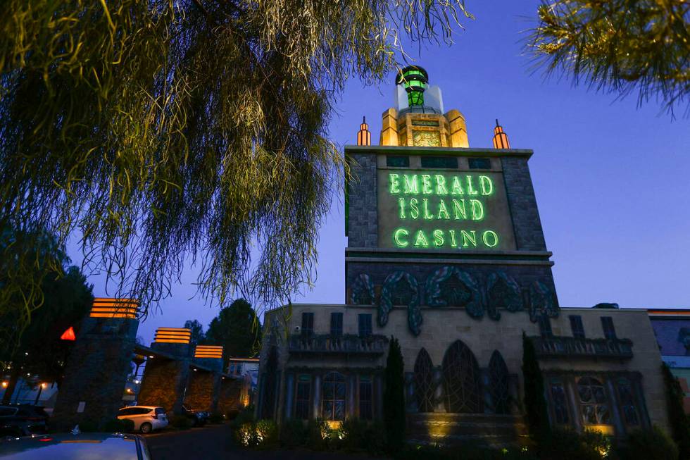 An exterior view of the Emerald Island Casino in the Water Street District of downtown Henderso ...