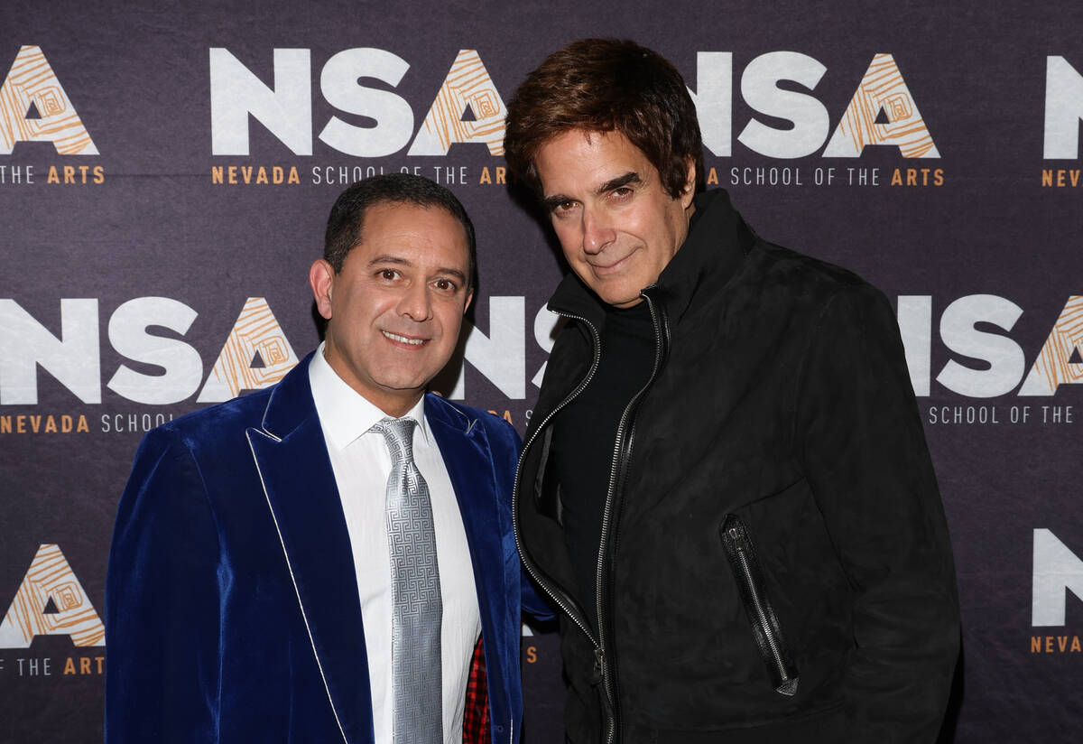 Nevada School of the Arts President and CEO Raja Rahman and magic icon David Copperfield are at ...