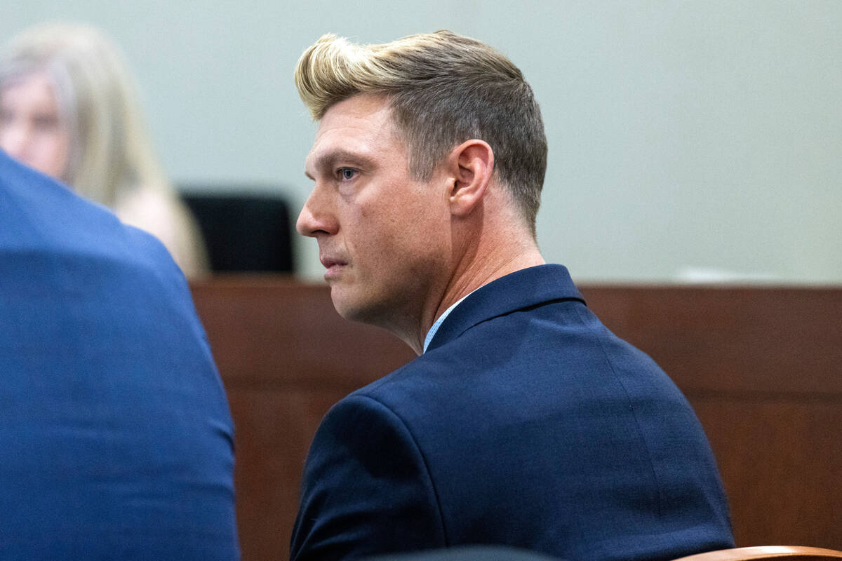 Nick Carter, a member of the Backstreet Boys, appears in court during a hearing at the Regional ...