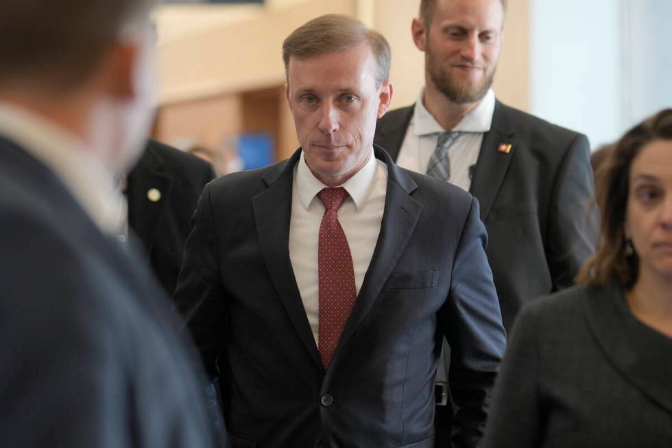 Jake Sullivan U.S. National Security Advisor leaves after meeting Ukrainian President Volodymyr ...