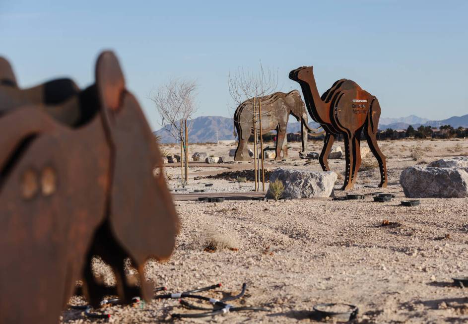 A path at the new Ice Age Fossils State Park in North Las Vegas, Tuesday, Jan. 16, 2024. (Rache ...