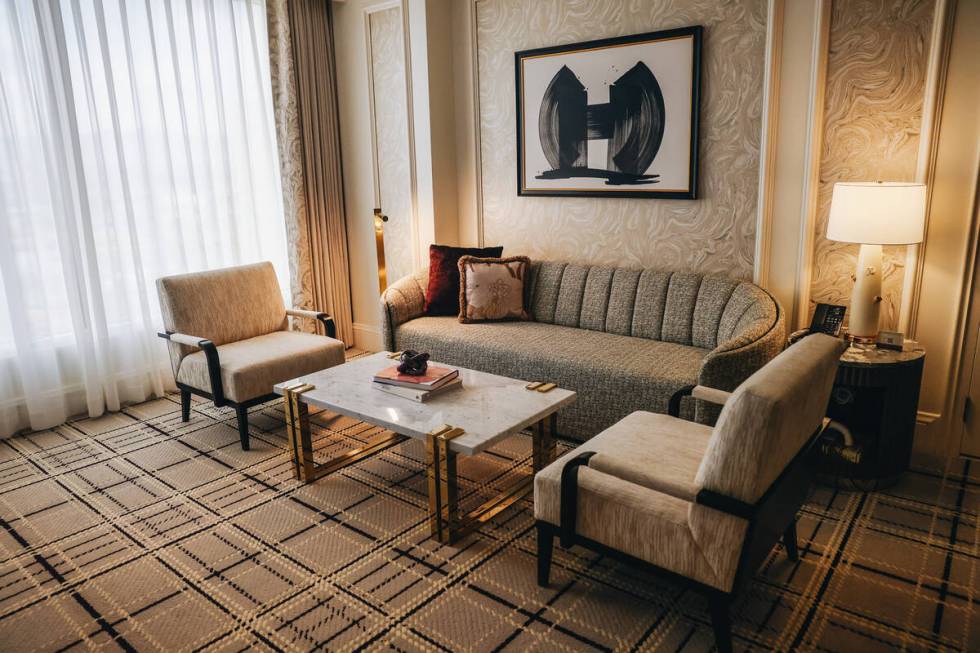 A Bellagio Suite is seen inside the Bellagio on Wednesday, Jan. 17, 2024, in Las Vegas. (Madeli ...