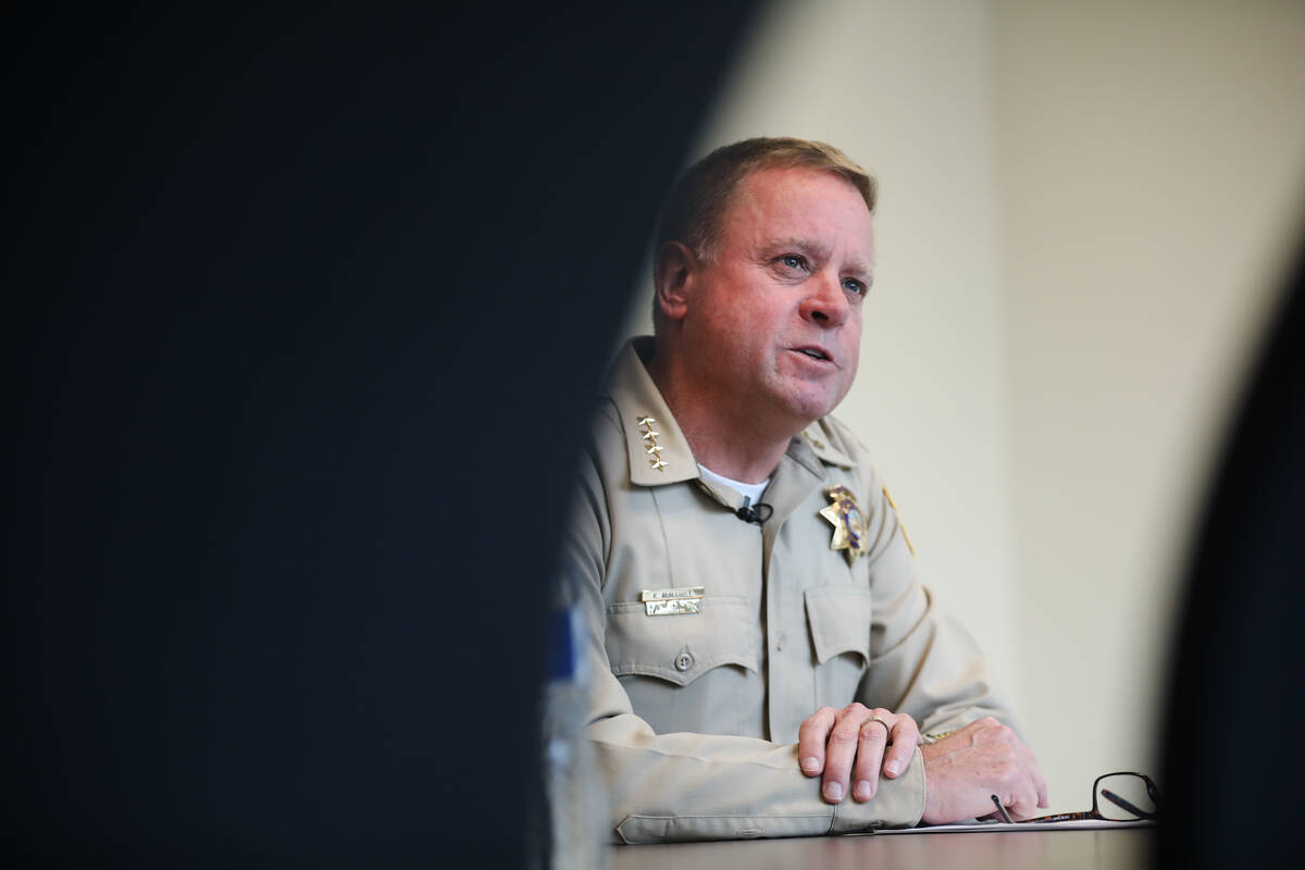 Clark County Sheriff Kevin McMahill speaks to the Review-Journal reflecting on his first year a ...