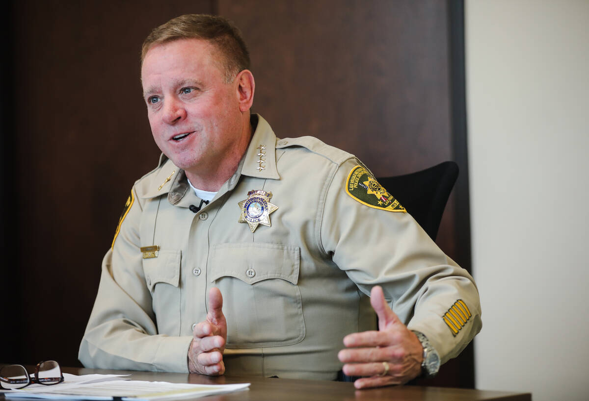 Clark County Sheriff Kevin McMahill speaks to the Review-Journal reflecting on his first year a ...