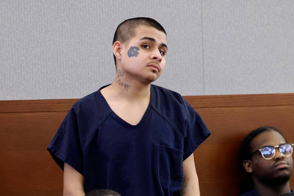 Jesus Ayala appears in court at the Regional Justice Center, on Tuesday, Dec. 19, 2023, in Las ...