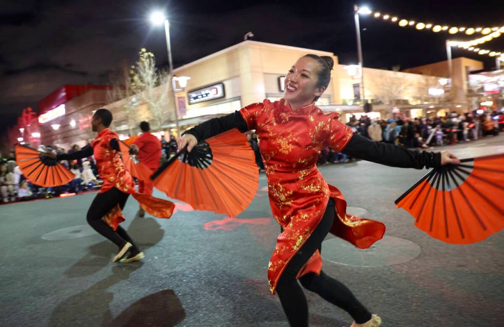 Best Agency performers entertain the crowd during Downtown Summerlin's Lunar New Year Parade on ...