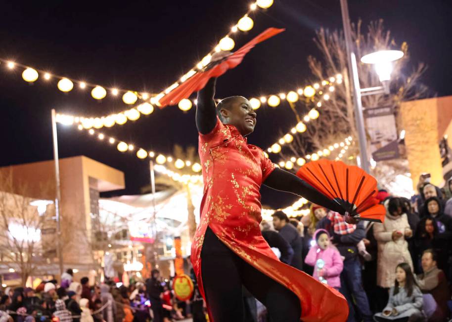 Best Agency performers entertain the crowd during Downtown Summerlin's Lunar New Year Parade on ...