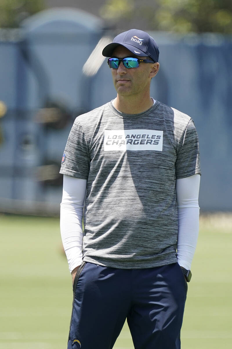 Los Angeles Chargers general manager Tom Telesco during the NFL football team's organized team ...