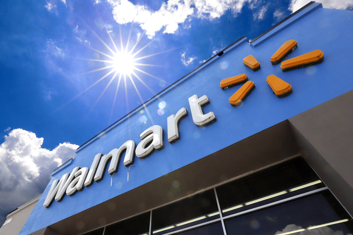 A Walmart sign is displayed over the entrance to a store on June 25, 2019 in Pittsburgh. Walmar ...