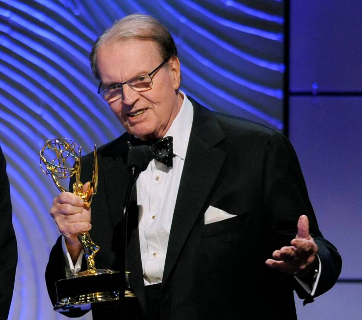 FILE - Charles Osgood accepts the award for outstanding morning program for "CBS Sunday Mo ...