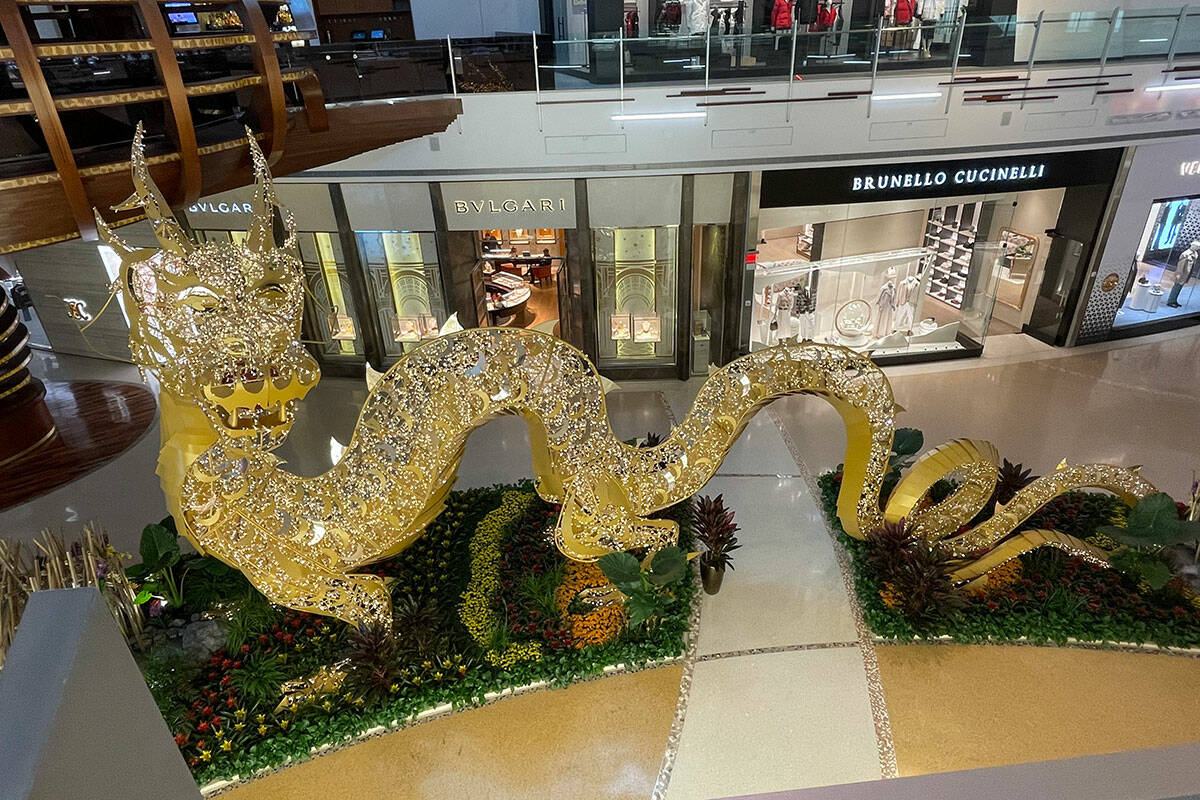 Dragon display at The Shops at Crystals. (The Shops at Crystals)