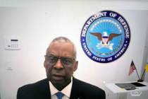 In this Department of Defense video, Defense Secretary Lloyd Austin provides opening remarks at ...