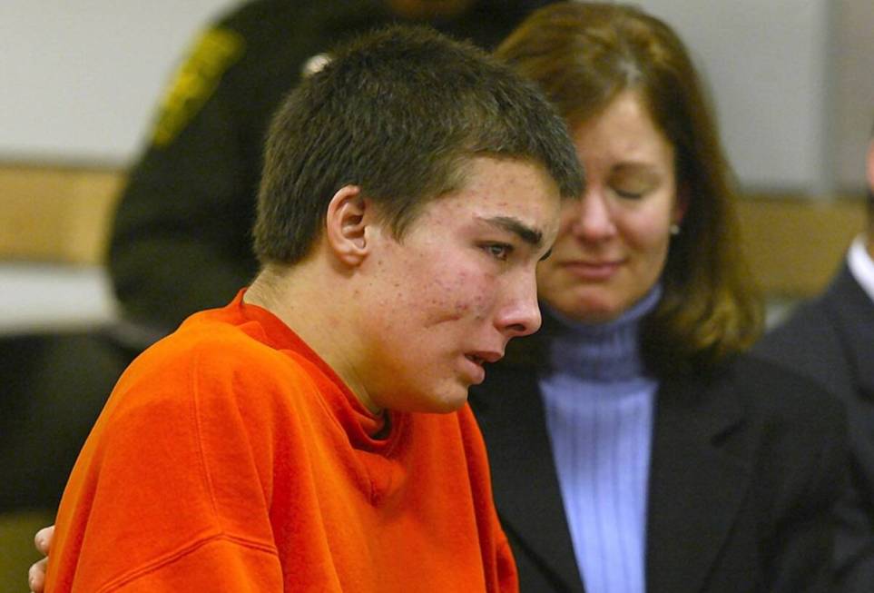 Sean Larimer and his mother Susan are seen during a DUI hearing in juvenile court in February 2 ...