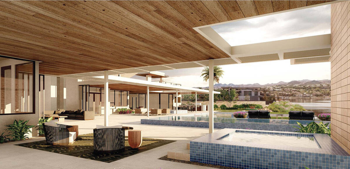 Designs for a custom home to be built in Lake Las Vegas. (MRJ Architects)