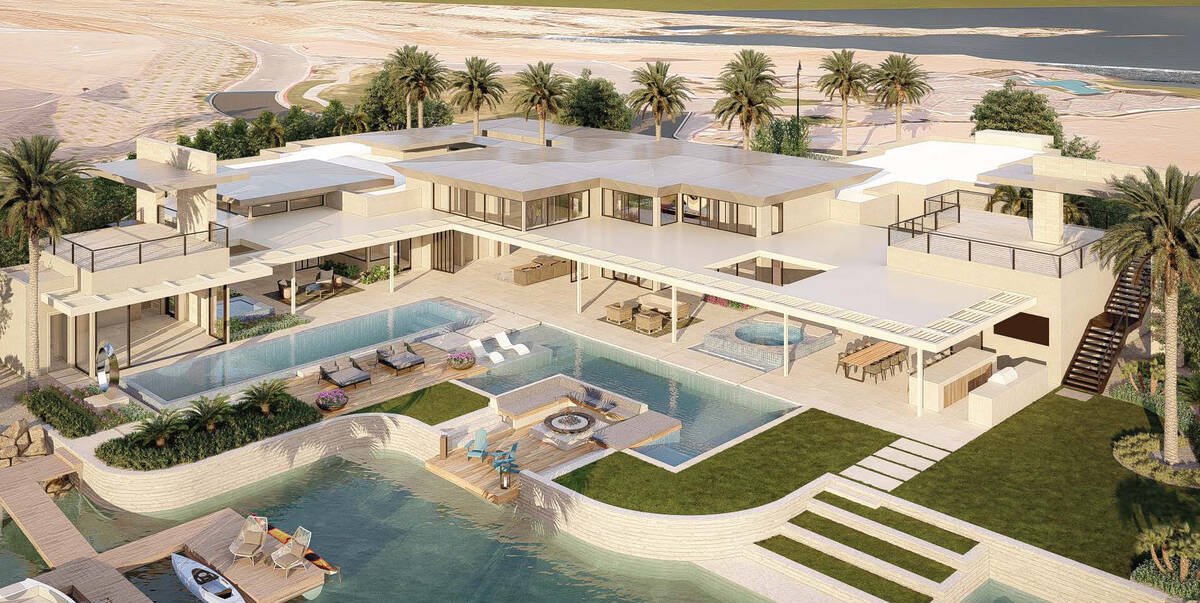 This artist's rendering shows what a custom home in Lake Las Vegas might look like. (MRJ Archit ...