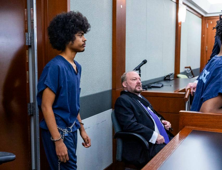 Defendant Treavion Randolph enters the courtroom in the Rancho High beating and death of Jonath ...