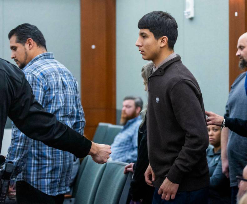 Defendant Damien Hernandez enters the courtroom in the Rancho High beating and death of Jonatha ...