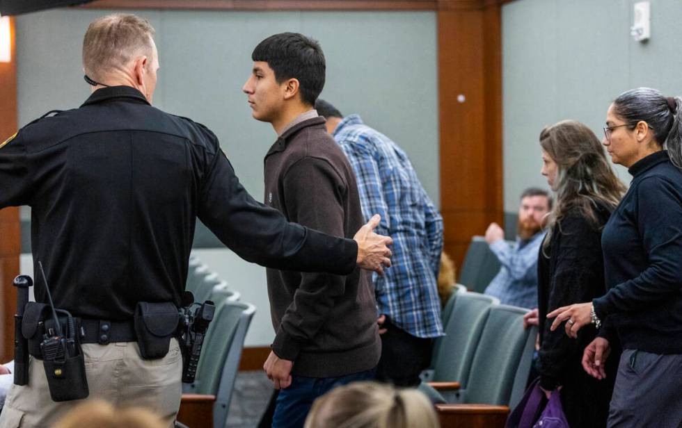 Defendant Damien Hernandez enters the courtroom in the Rancho High beating and death of Jonatha ...