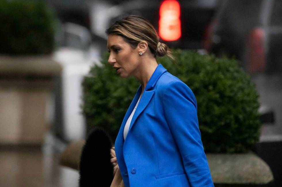 Alina Habba, one of ex-President Donald Trump's attorneys arrives at Trump Tower, Friday, Jan 2 ...